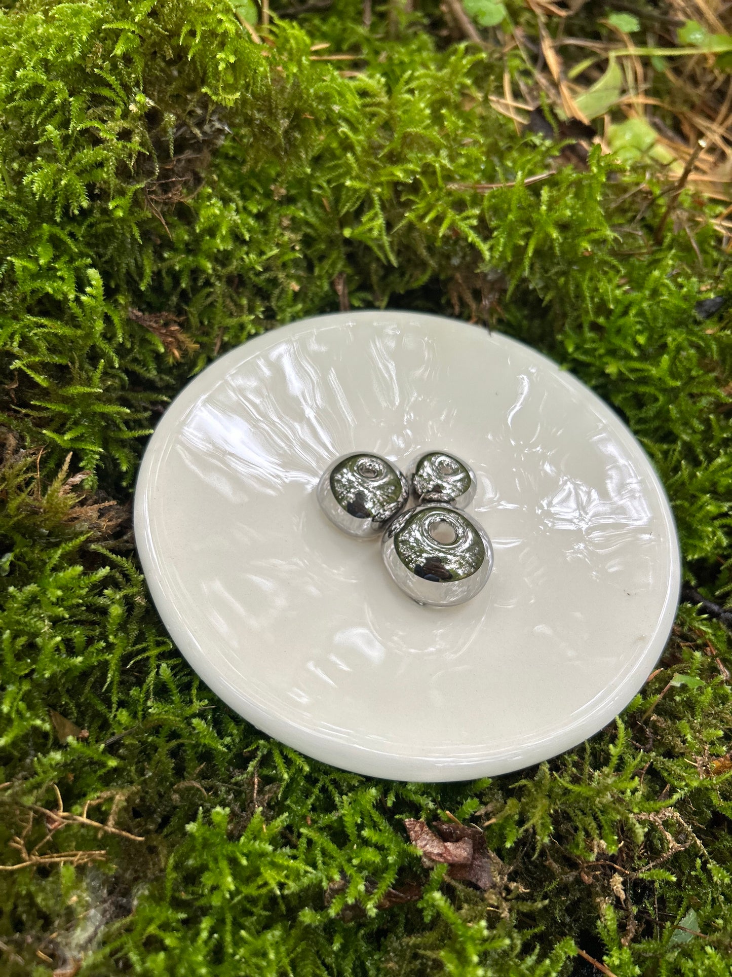 Bubbles. White silver